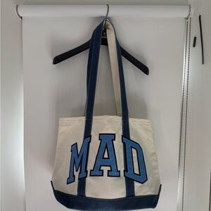 GAP x Madhappy 
Blue and White Canvas Tote Bag